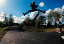 Sprung auf der Pumptrackanlage in Schlüsselfeld Pumptrack