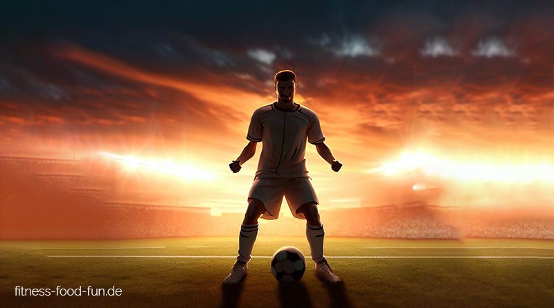 Fußball Motivation Soccer Stadion Sonnenuntergang Begeisterung Spielfreude