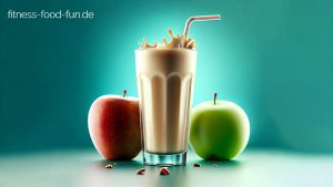 Obst Glas Getränk Apfel Protein Shake mit Daily Plus Lifeplus und Eiweiß