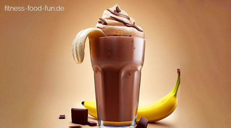 Shake Drink Schokoladen Bananen Protein Shake Mix Eiweißshake Lifestyle