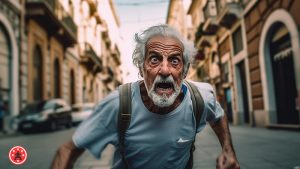 Einfluss von Stress auf die körperliche Gesundheit im Alter gestresster alter Mann