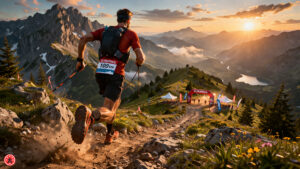 laufen durch die Berge beim Ultratrail