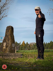 Rainer Ott aus Schlüsselfeld beim Crosslauf zum Dreifrankenstein. Das Bild soll zum Ausdruck bringen, dass man mit über 60 Jahren immer noch fit und sportlich sein kann.
