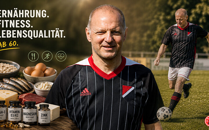 Ernährung ab 60: Was ich täglich esse, supplementiere und warum. Rainer Ott aus Schlüsselfeld mit über 60 Jahren als Fußballspieler und Läufer, der über richtige Ernährung spricht